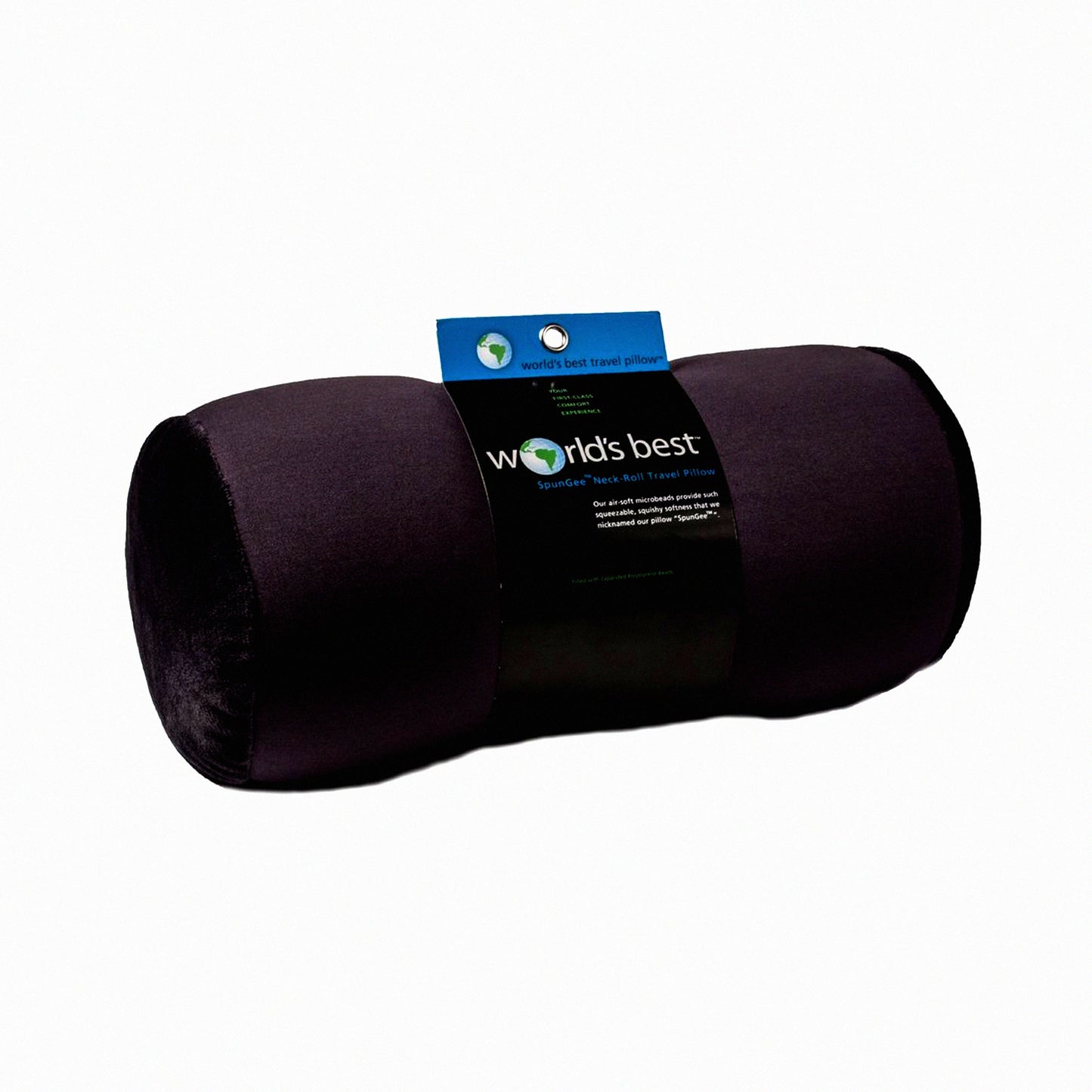 Charcoal Comfort Travel Tube Pillow - Microbead Bolster, Compact Design for Plane & Car, Neck Support, Portable & Lightweight, Relaxation on the Go