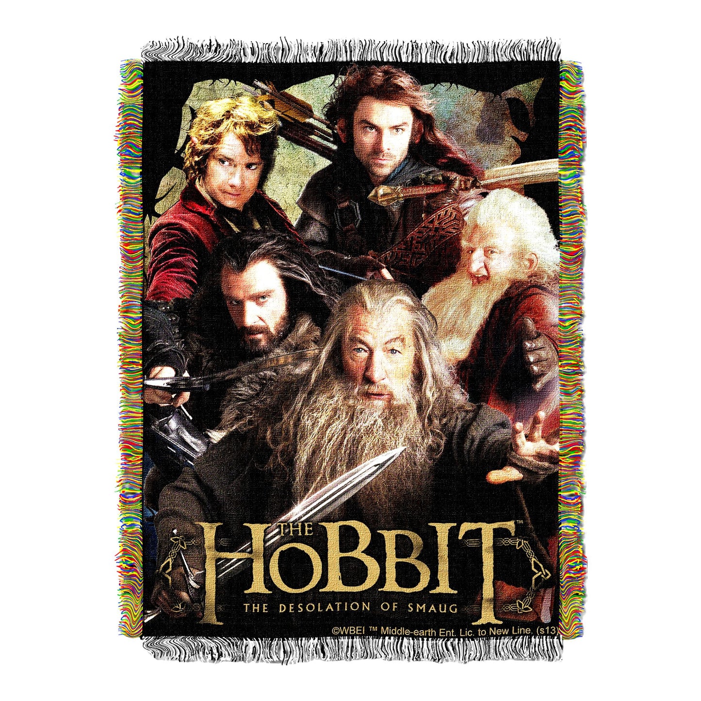 Middle-earth Adventure Woven Tapestry Throw Blanket, 48" x 60"