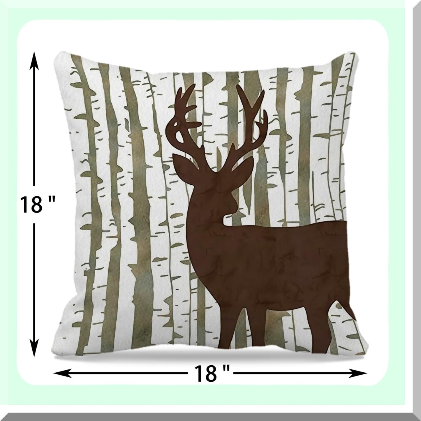 Rustic Cabin Throw Pillow Set - Woodland Farmhouse Decor 18x18 - Camping Nursery Boys - Cozy Log Pillow Covers - Outdoor Adventure Cushion Case