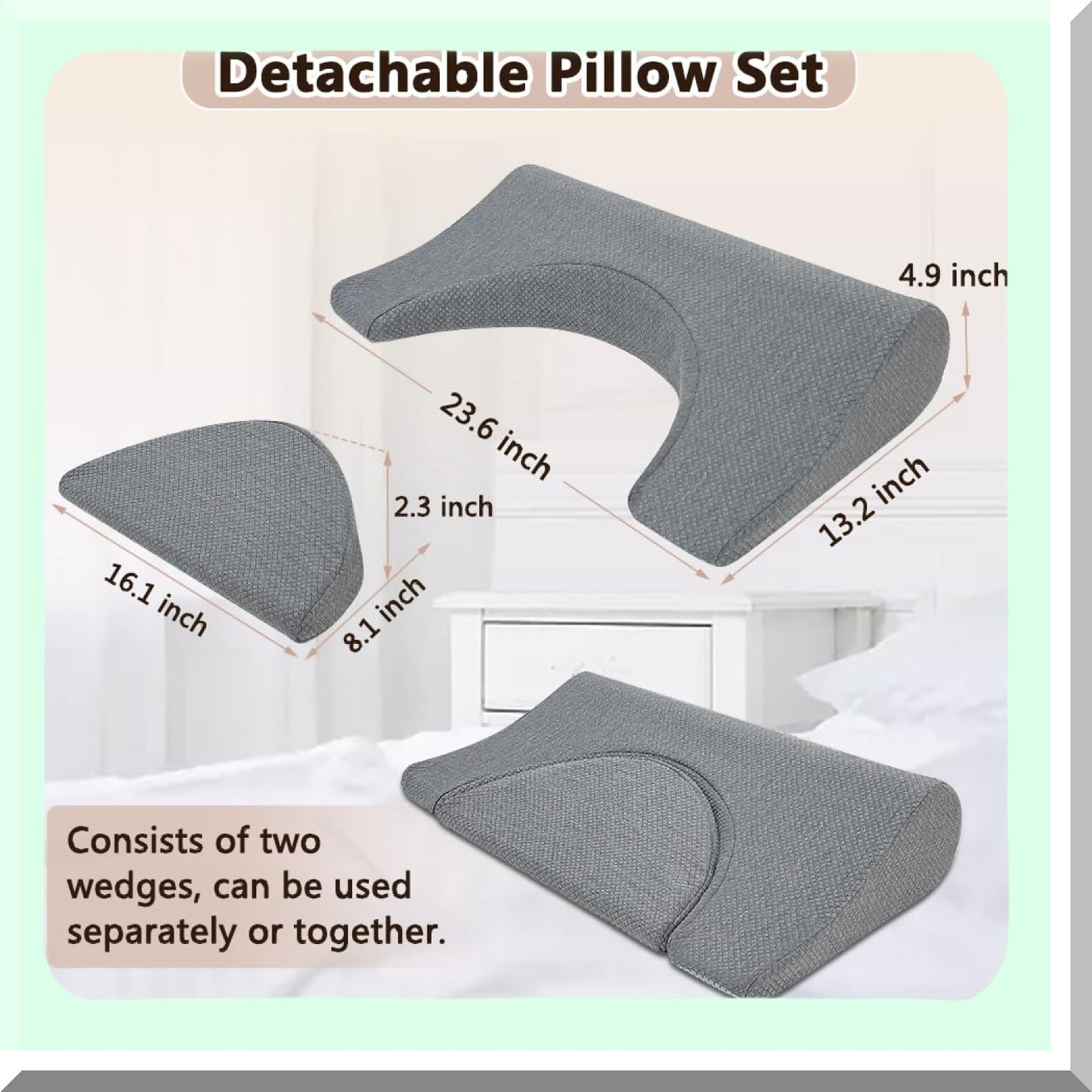 PressureRelief Bed Wedge Pillow - Elderly Positioning Cushion for Bed Sores Prevention - Hospital Grade Foam Wedge for Side Sleeping