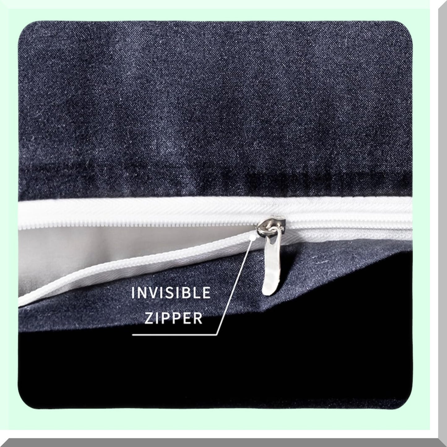 Navy Blue Microfiber Body Pillowcase Set - Soft Comfort 20 x 54 Inches - Hidden Zipper Closure - 2 Pack Body Pillow Cover - Not Shrink Fabric