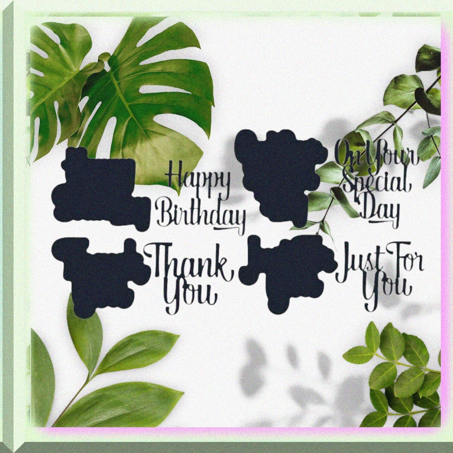 Happy Birthday Words Phrases Metal Cutting Dies