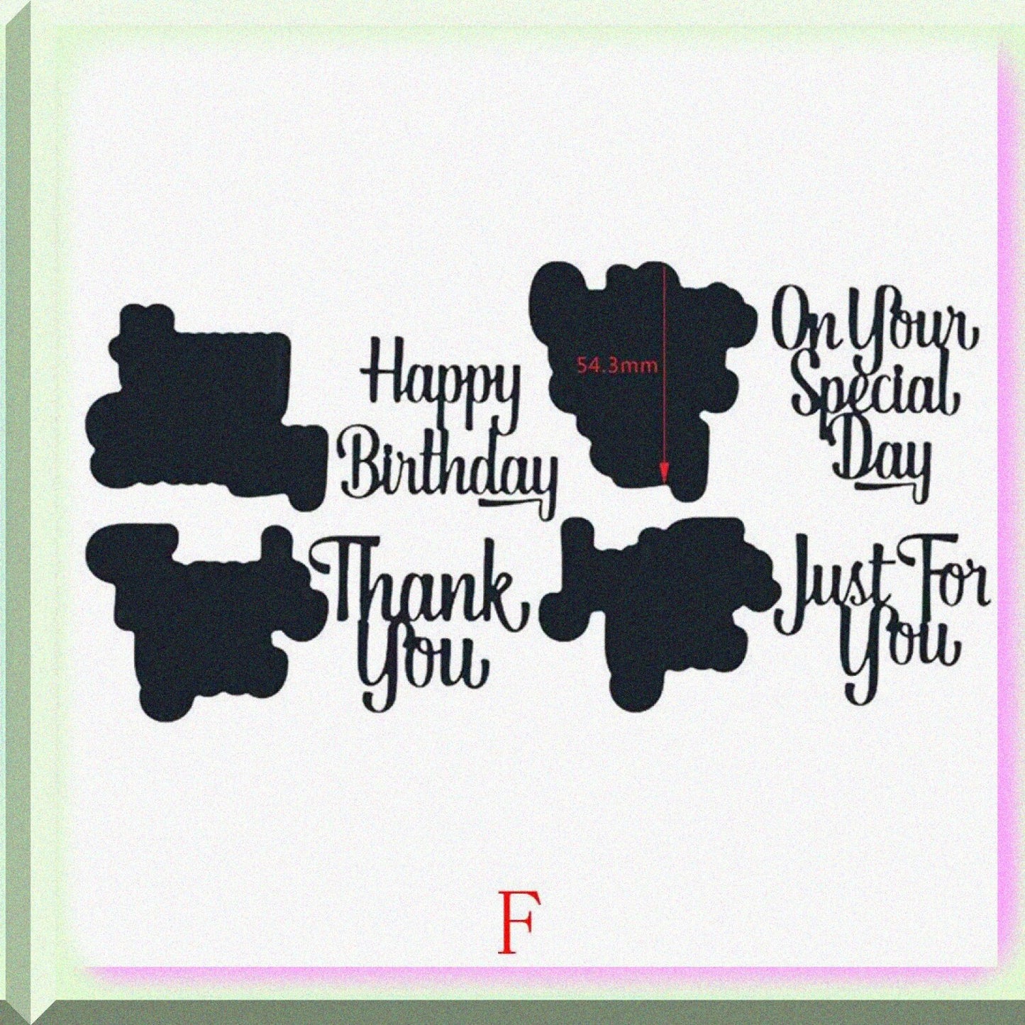 Happy Birthday Words Phrases Metal Cutting Dies