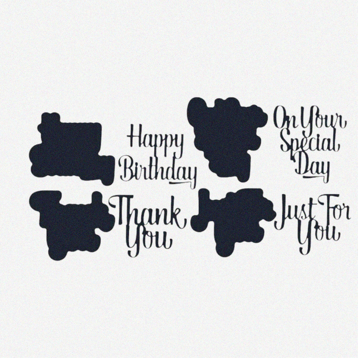 Happy Birthday Words Phrases Metal Cutting Dies