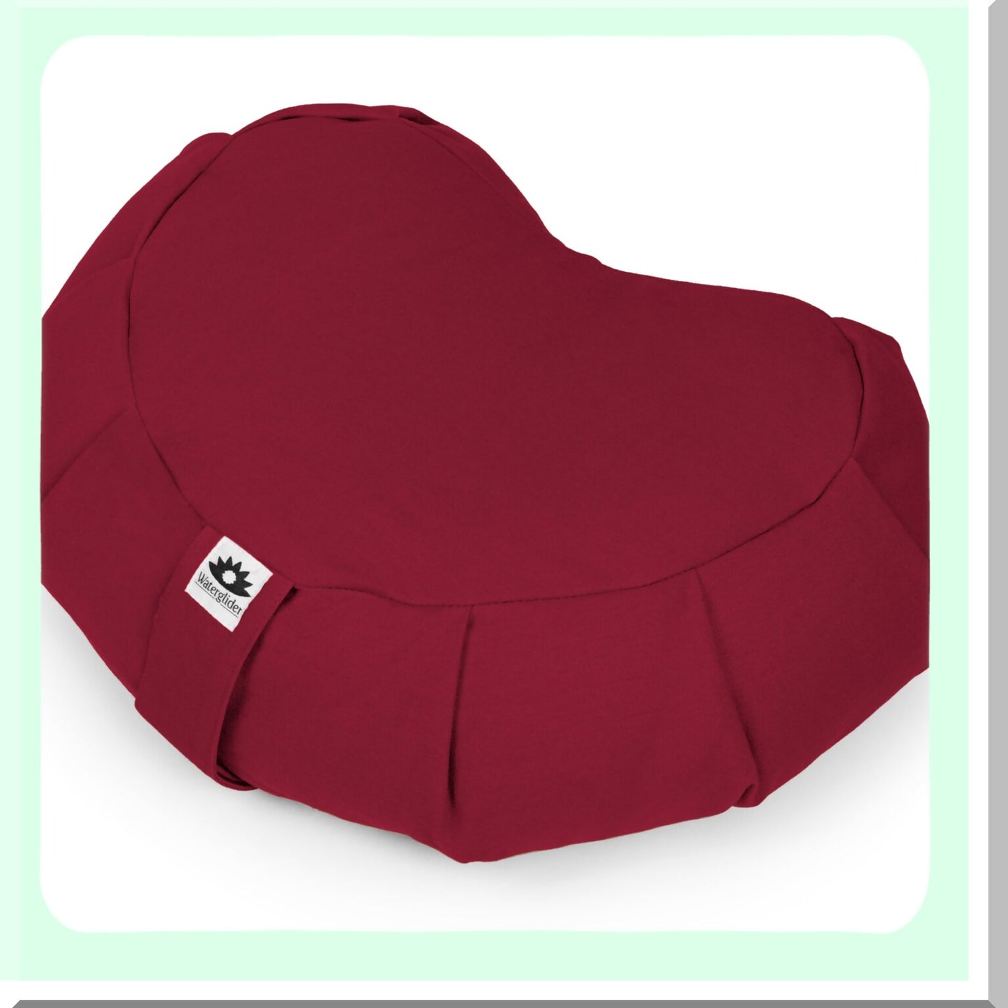 Crescent Zen Zafu - USA Buckwheat Meditation Pillow, Cotton Fill, Burgundy Comfort Support for Yoga, Mindfulness, and Relaxation