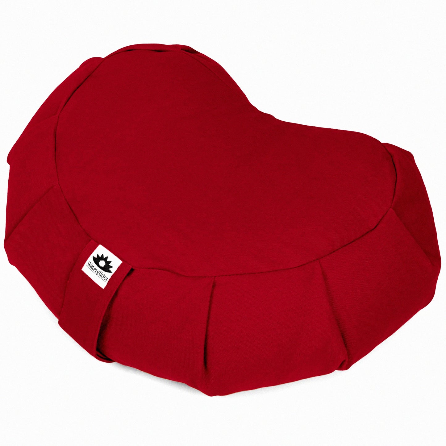 Crescent Zen Zafu - USA Buckwheat Meditation Pillow, Cotton Fill, Burgundy Comfort Support for Yoga, Mindfulness, and Relaxation