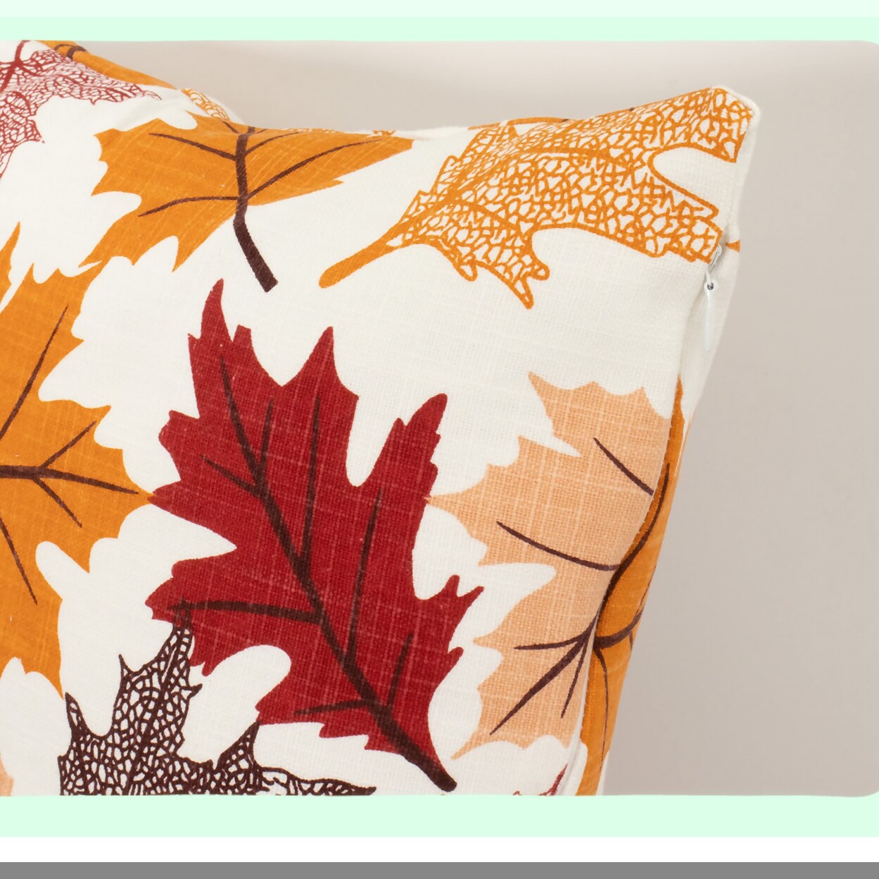 Autumn Maple Leaves Outdoor Pillow Covers - Set of 2 Farmhouse Cushion Cases for Fall Porch Decor, 18 x 18 Inch, Home Couch Sofa Patio Bench