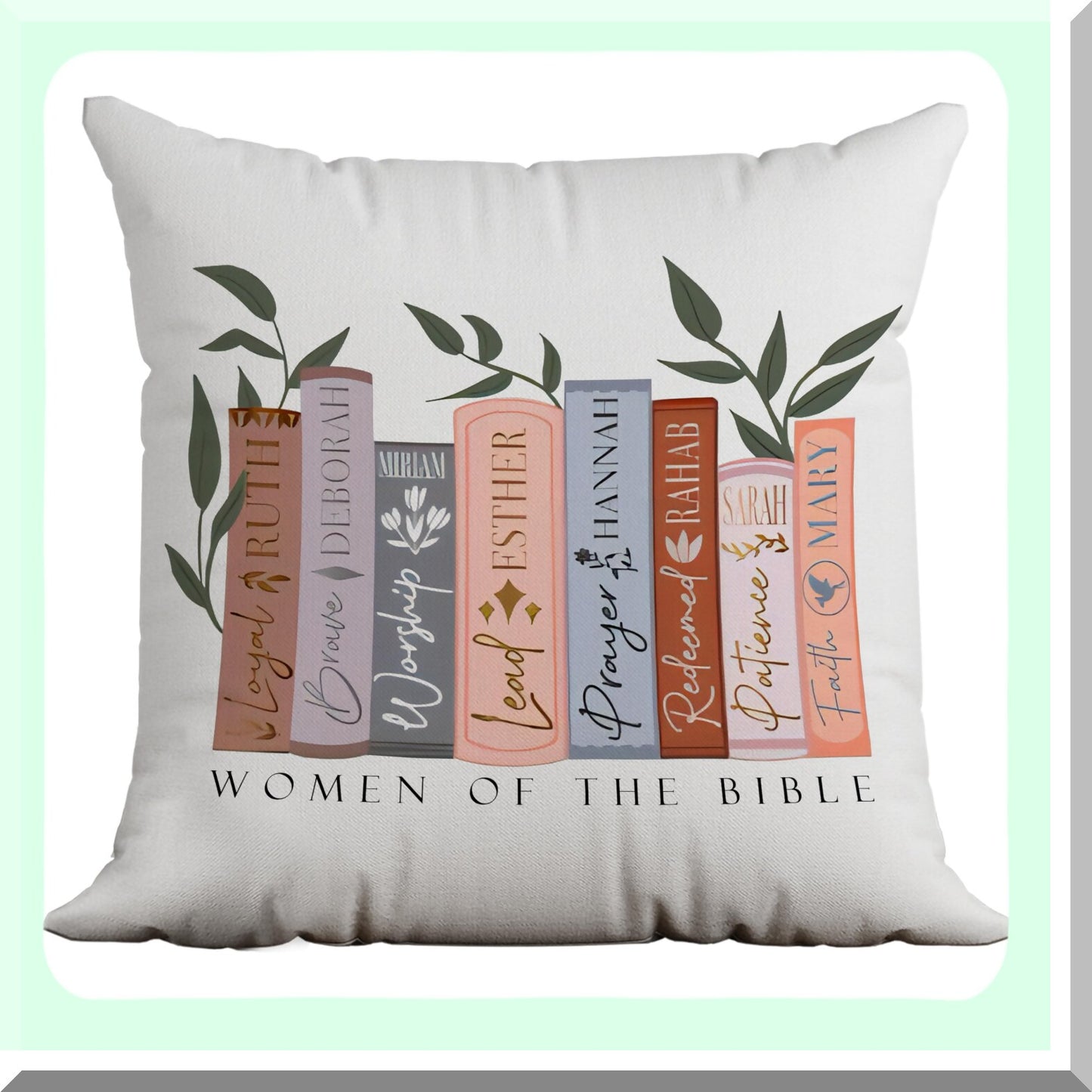 Faithful Verse Pillow Covers - Inspirational Bible Decor for Women - Christian Room Sofa Couch Accessories - 18x18 Bible Verse Gift