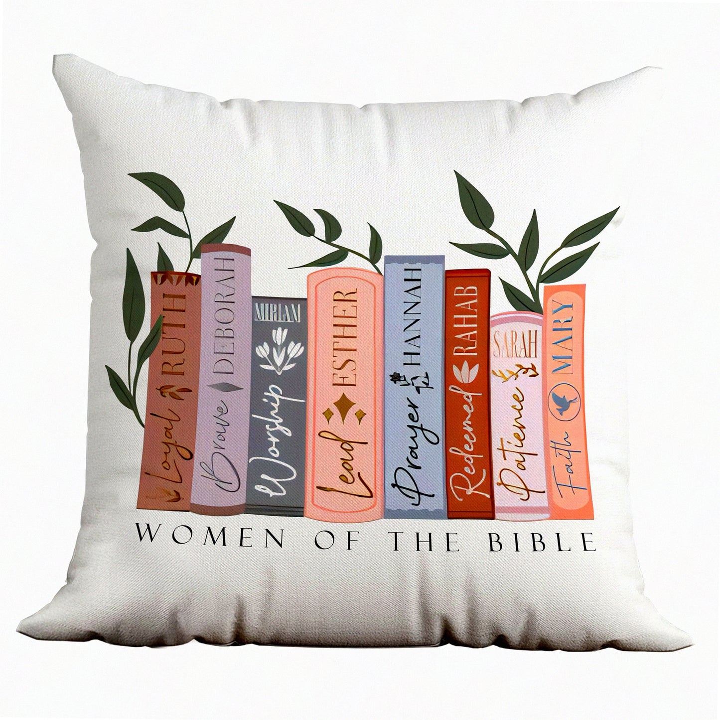 Faithful Verse Pillow Covers - Inspirational Bible Decor for Women - Christian Room Sofa Couch Accessories - 18x18 Bible Verse Gift