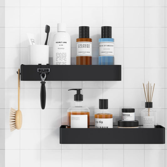 X-Large Black Shower Caddy 2 Pack