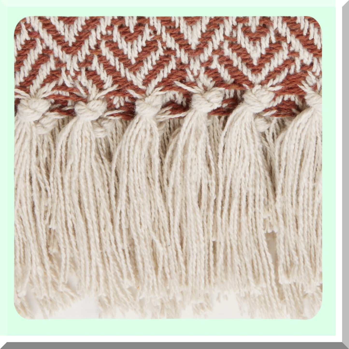 Cinnamon Bliss Cotton Woven Diamond Throw, 50x60