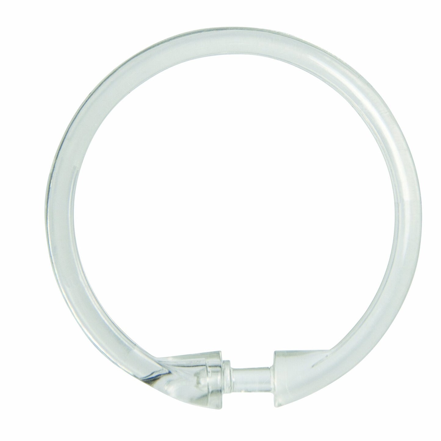 Set of 12 Clear Plastic Shower Curtain Rings