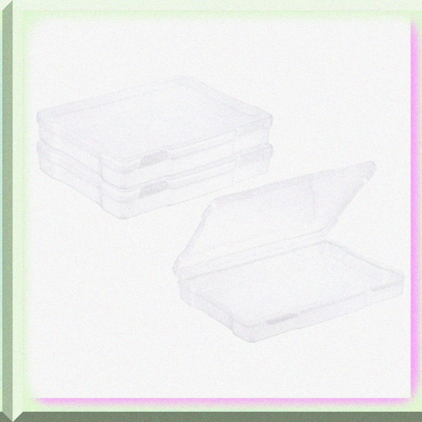 5x7 Photo Storage Box 2 Pack Clear Plastic