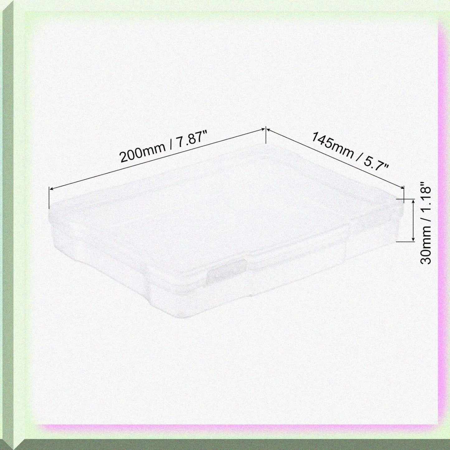 5x7 Photo Storage Box 2 Pack Clear Plastic