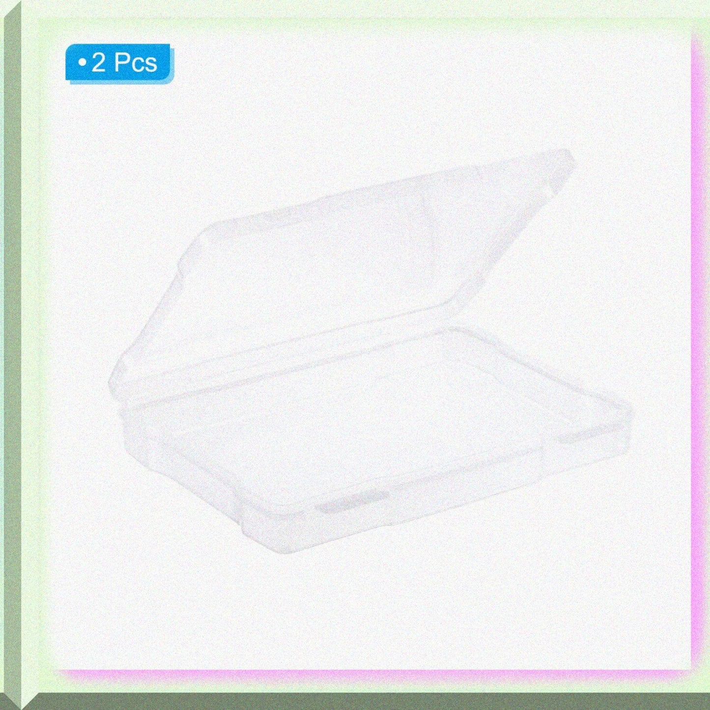 5x7 Photo Storage Box 2 Pack Clear Plastic