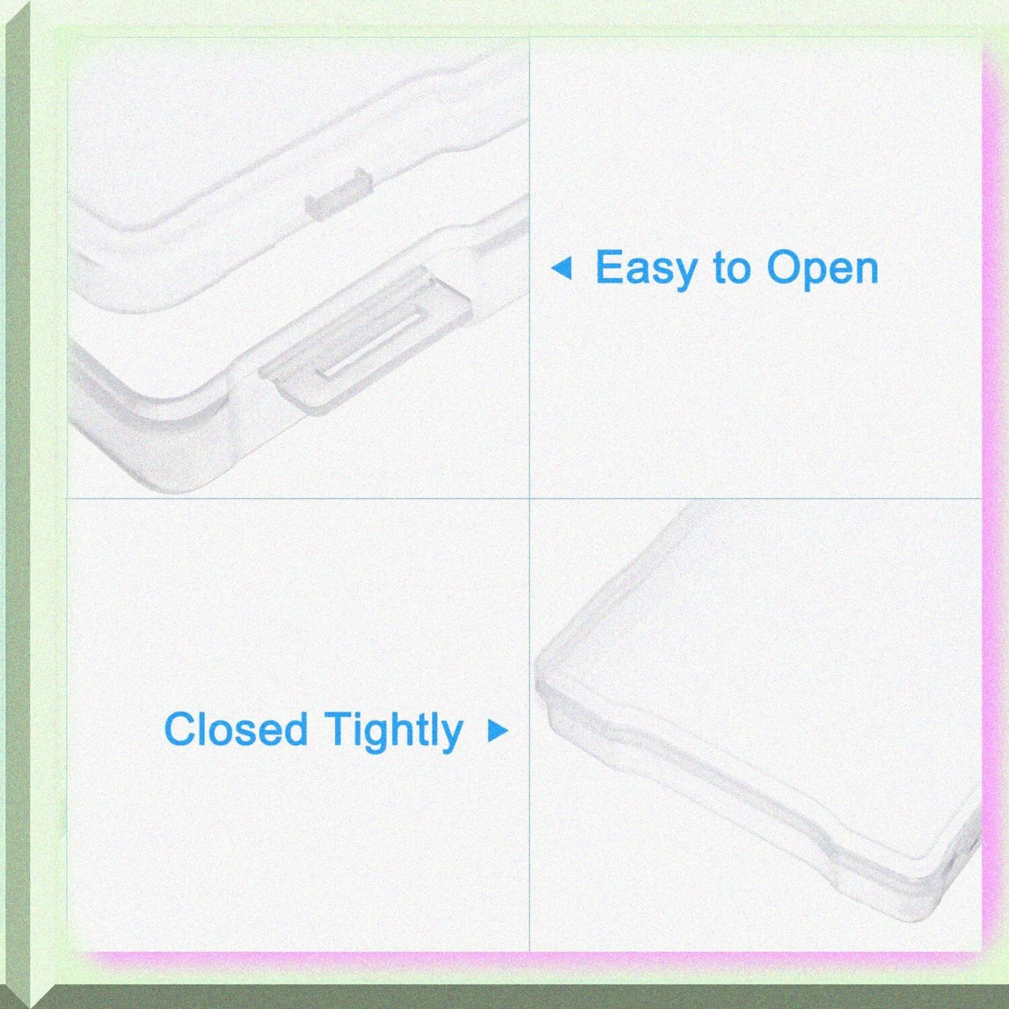 5x7 Photo Storage Box 2 Pack Clear Plastic