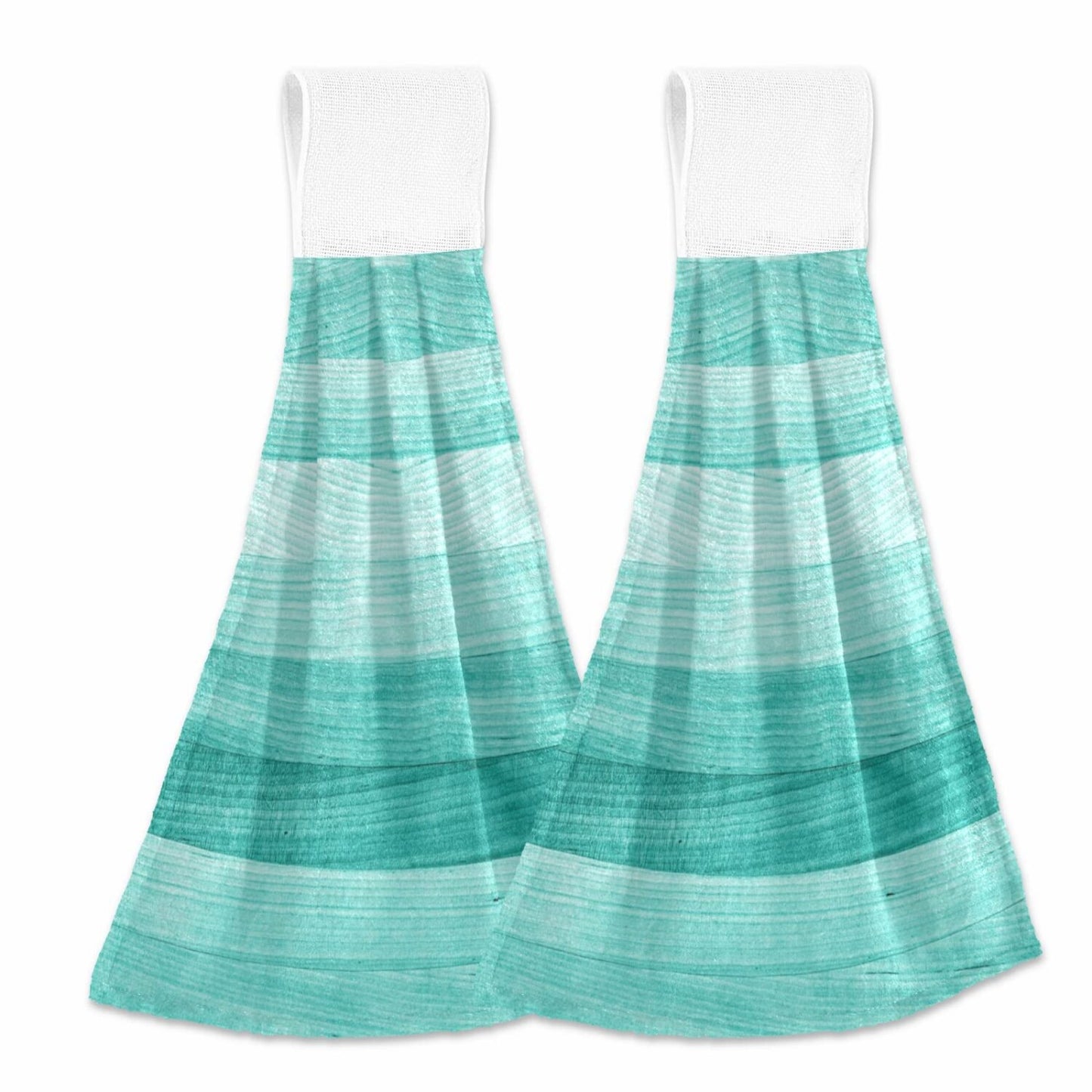 Teal Turquoise Green Kitchen Towel 2PCS 12x17 Inches