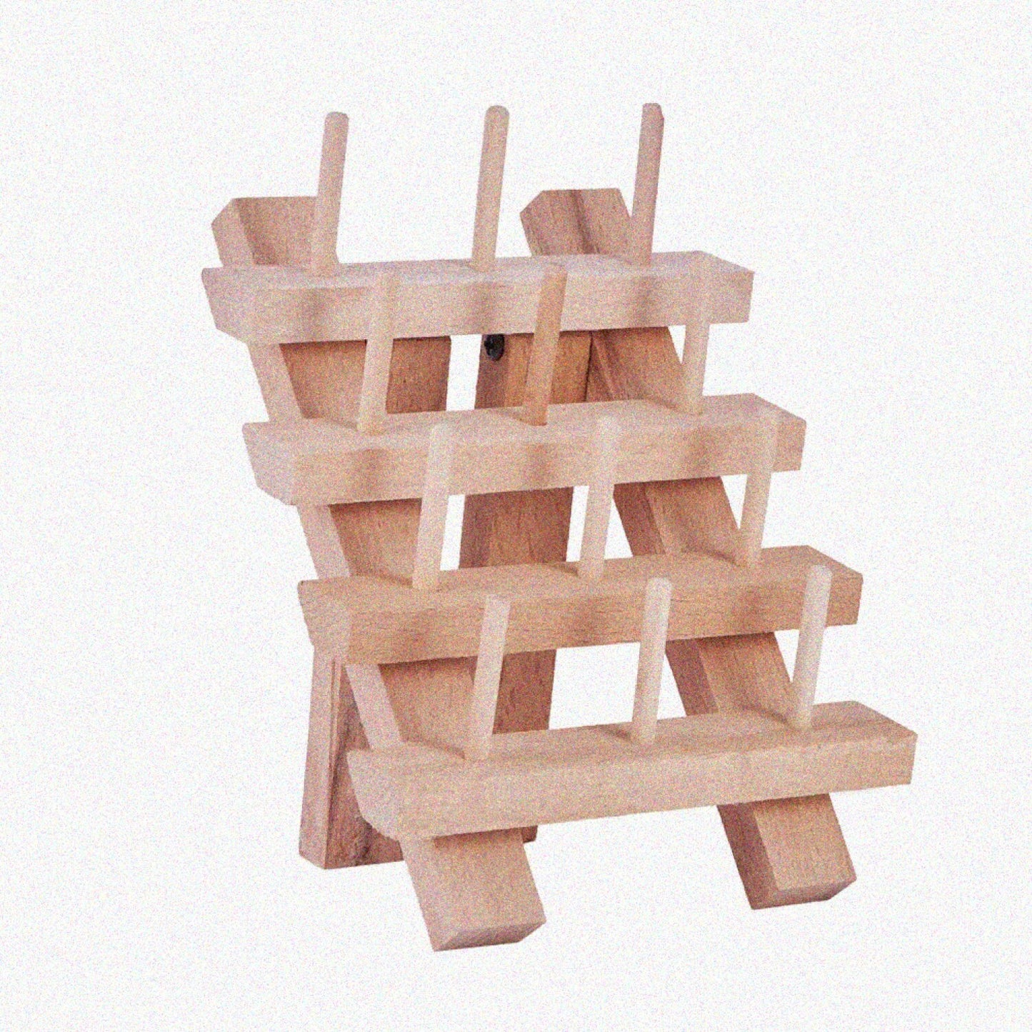 12 Spool Wooden Thread Rack Holder Sewing Organizer