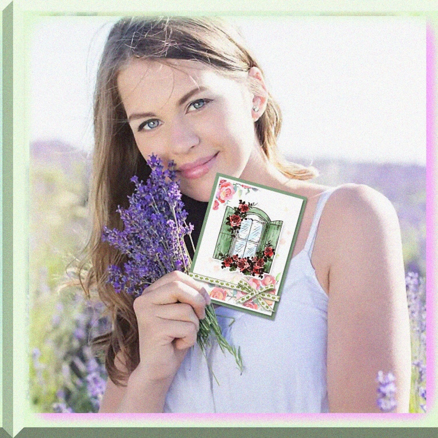 Transparent Fairy Door Window Vines Silicone Stamp Set