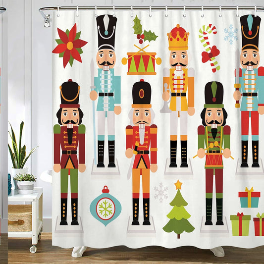Cracker Nutcrackers Nut Boy Shower Curtain Set