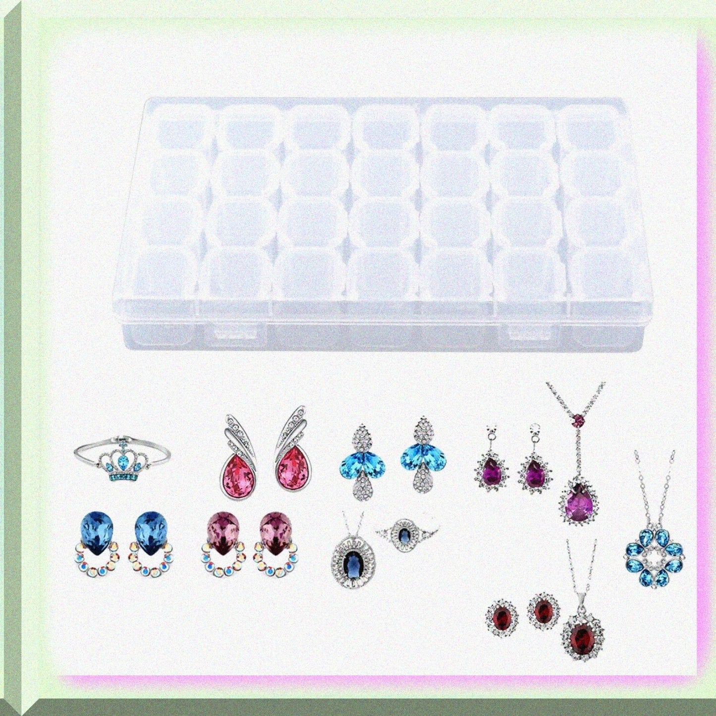 28 Slots Jewelry and Pills Storage Organizer