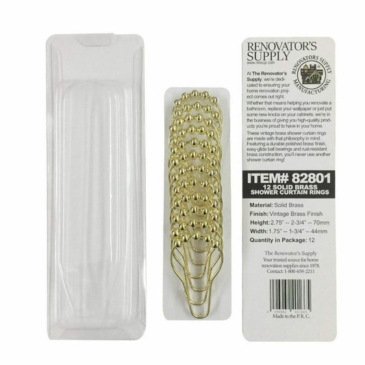 Br Shower Curtain Ring Roller Ball Set of 12