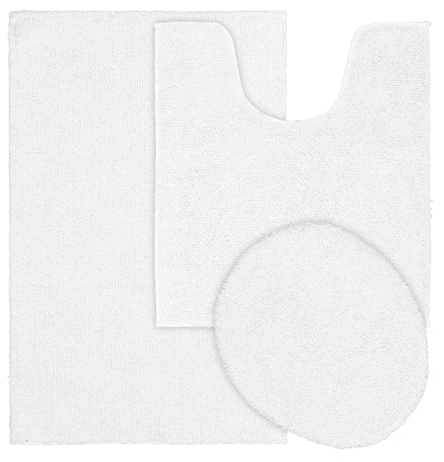 Queen Cotton 3-Piece Bath Set White
