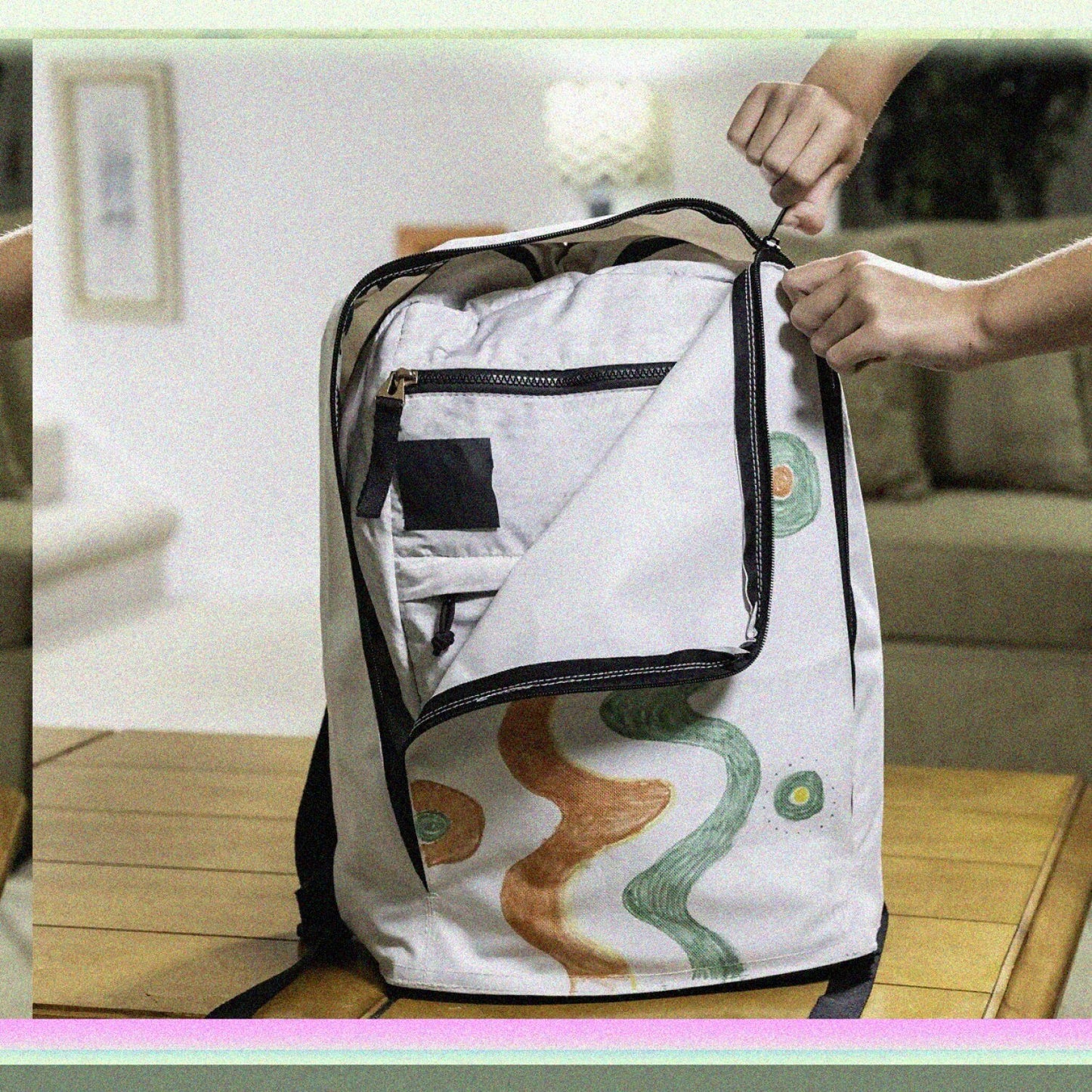 Washable Reusable Draw Your Own Design Backpack Cover