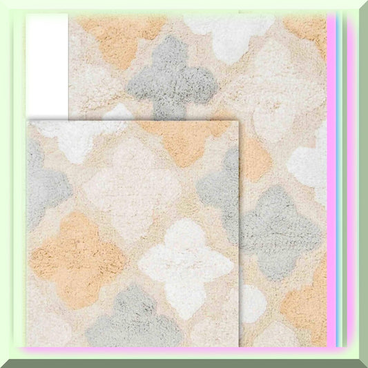 2-Piece Cotton Bath Rug Set 21"x34" & 17"x24"