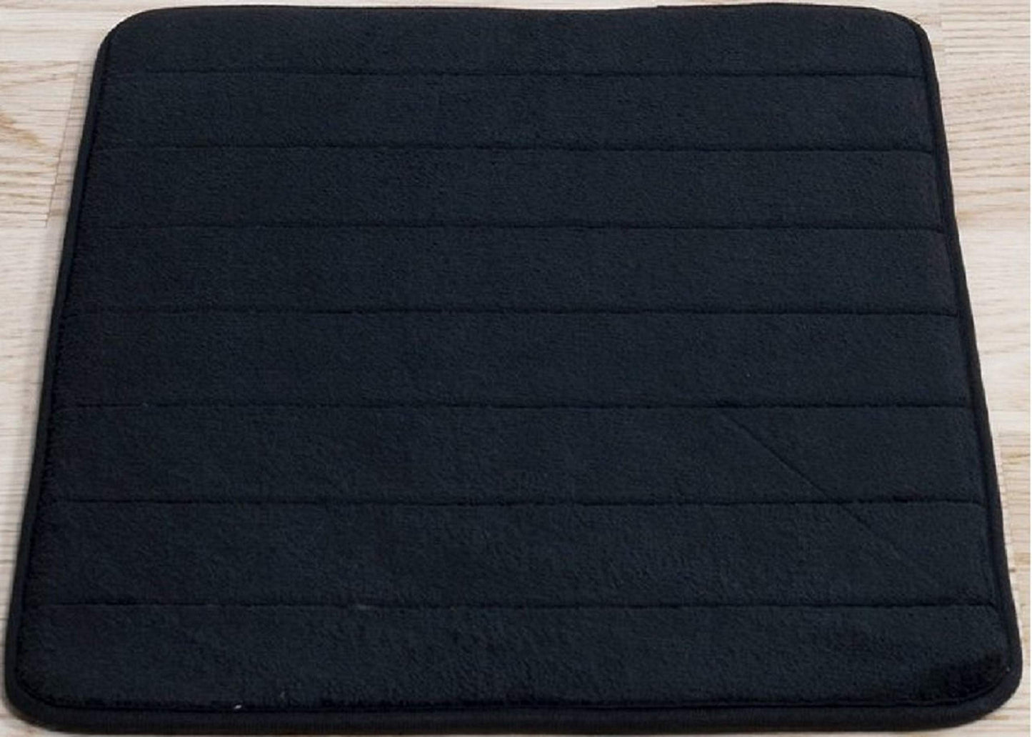 Black Memory Foam Bath Mat 17x24 Inches
