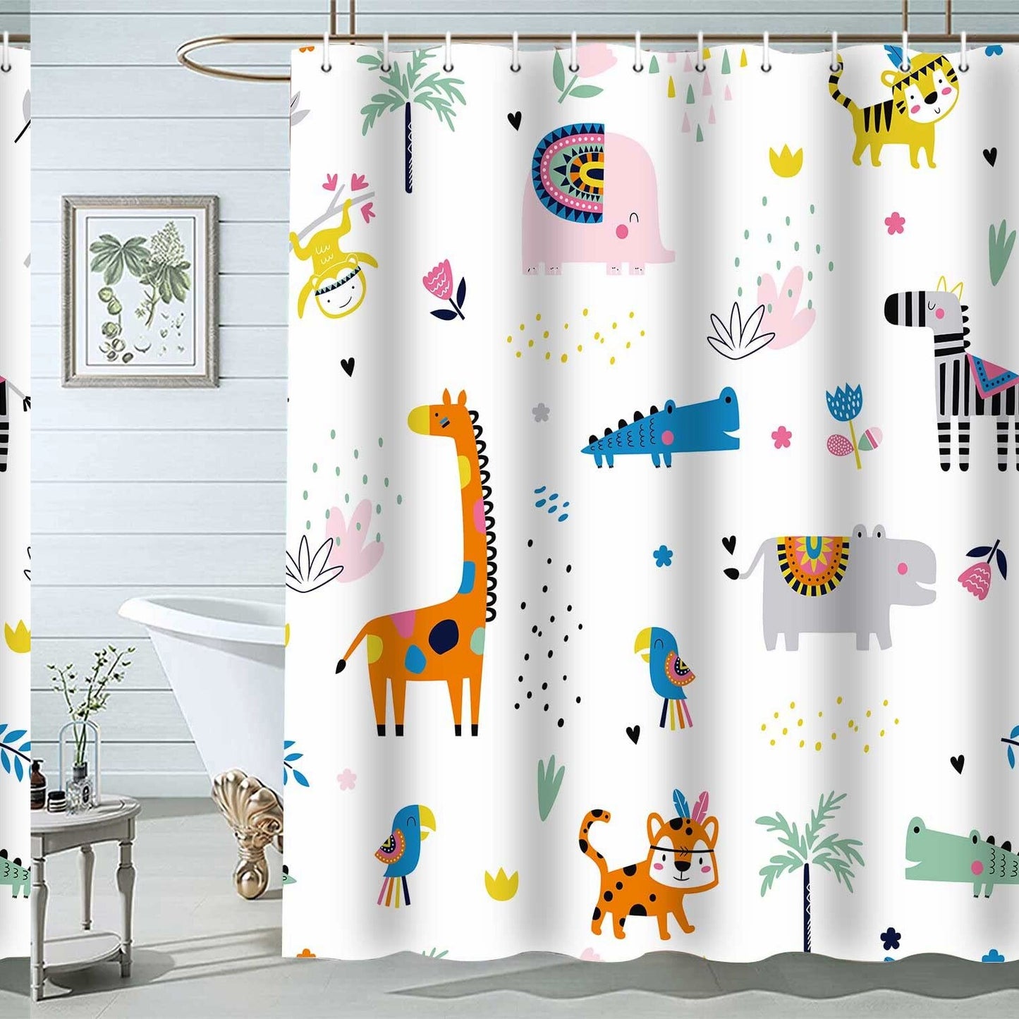 Kids Shower Curtain 72x72 Waterproof Fabric