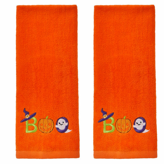 Boo Hand Towel Set 2 Pack Orange 16" x 25"