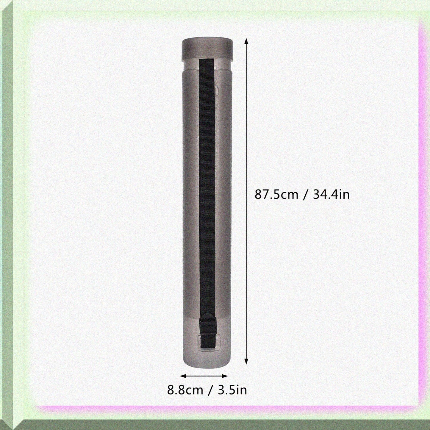 Waterproof Circular Drawing Tube 8.8cm Adjustable 56.4-87.5cm