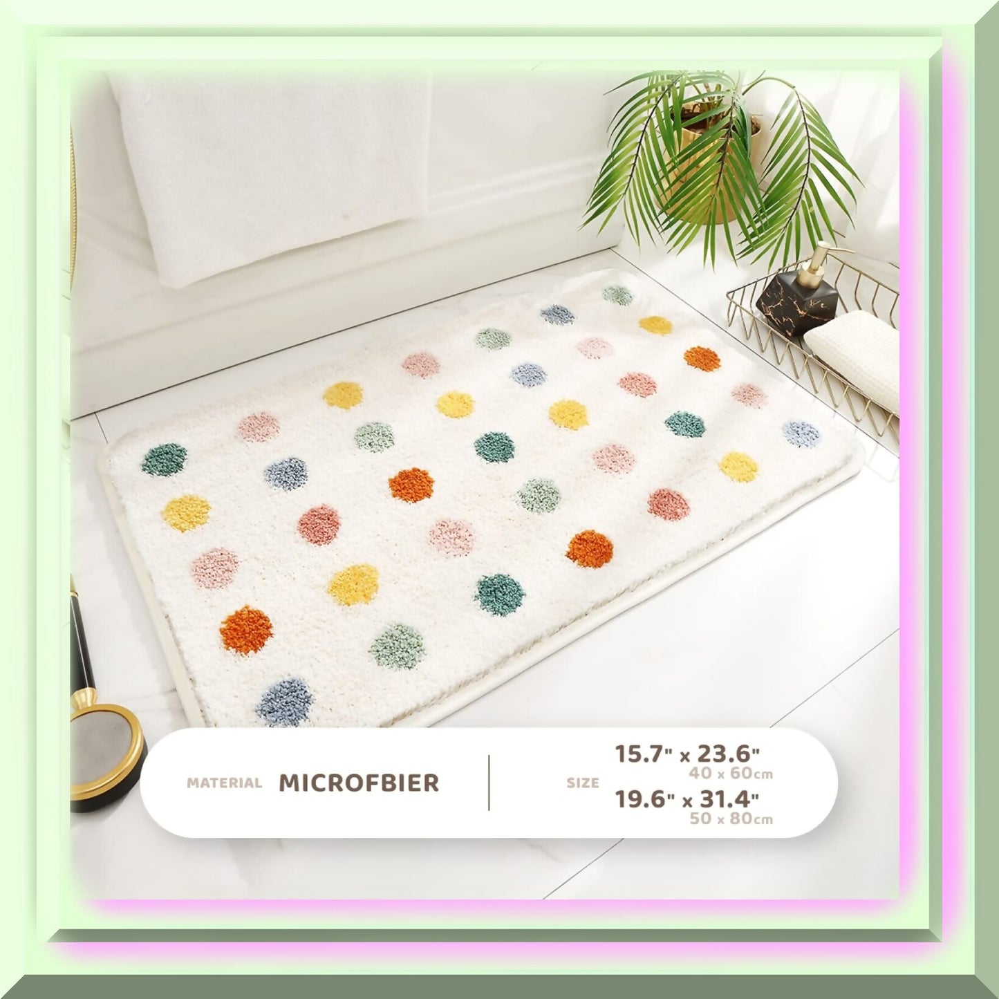 Floral Microfiber Bath Mat 20" x 31"