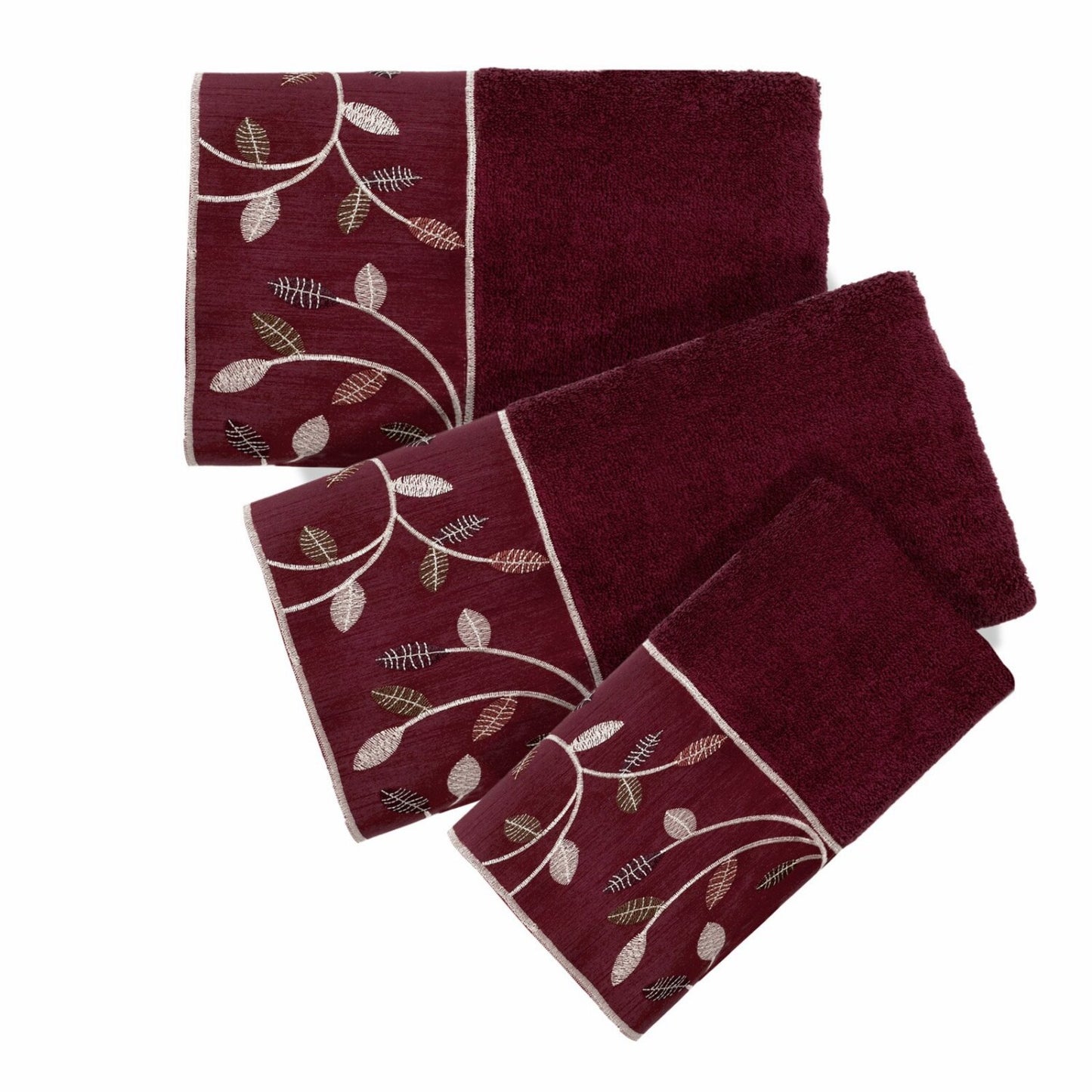 Aubury Collection Burgundy Towel Set