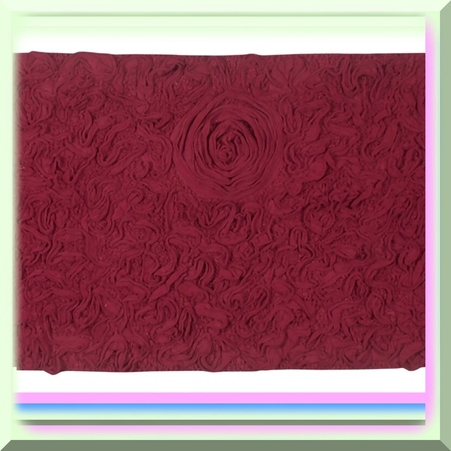 21"x54" Cotton Tufted Bath Rug Red