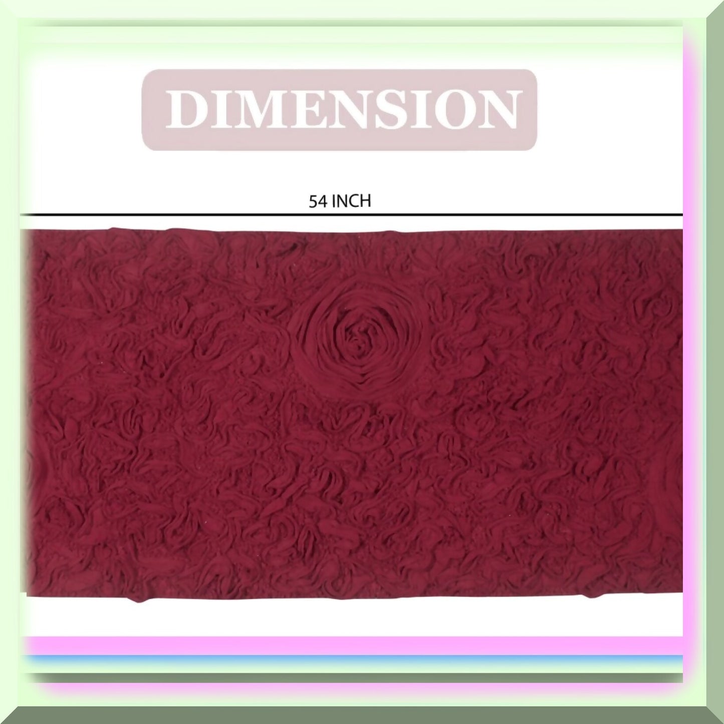 21"x54" Cotton Tufted Bath Rug Red