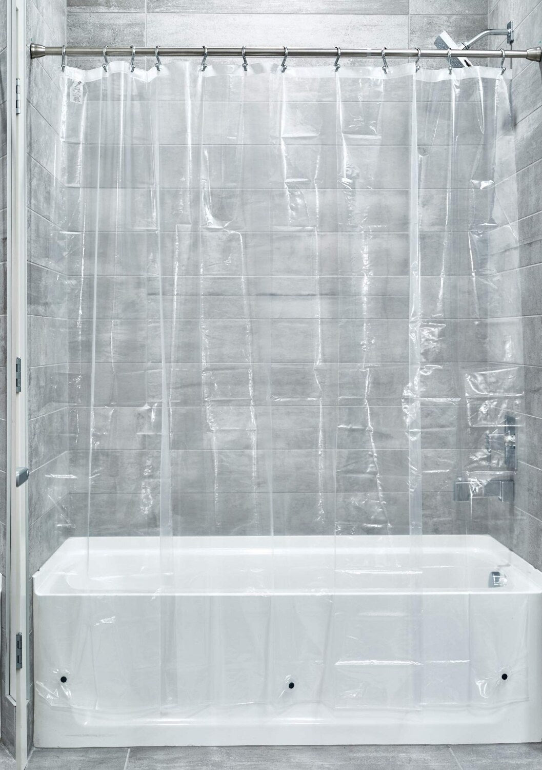 Water Repellant Clear Plastic Shower Curtain Liner 72" x 72"