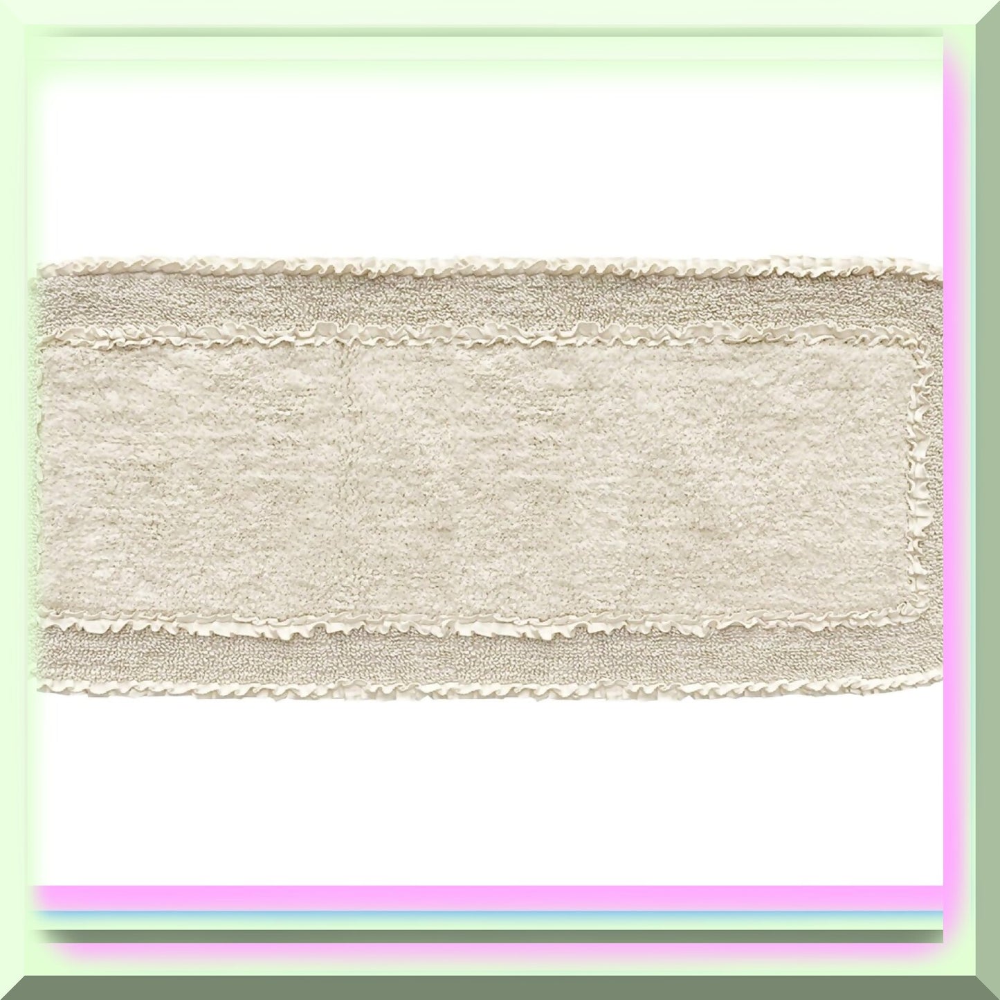 Radiant Collection Cotton Bathroom Rugs Set 21"x54" Ivory