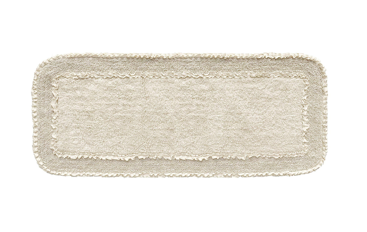 Radiant Collection Cotton Bathroom Rugs Set 21"x54" Ivory