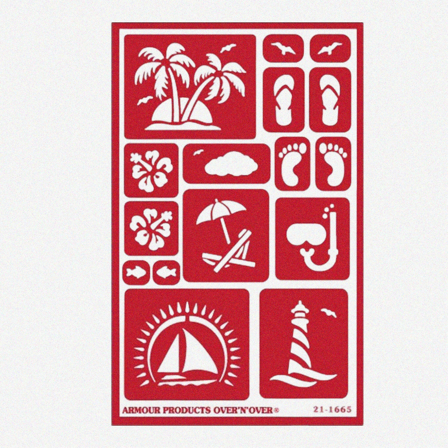 Palm Tree Reusable Etch Stencils Set of 2