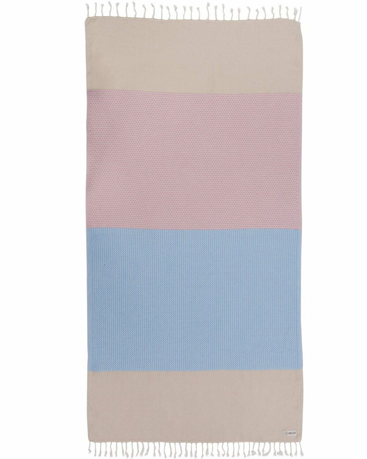 Turkish Beach Towel Waves Beige 100% Cotton