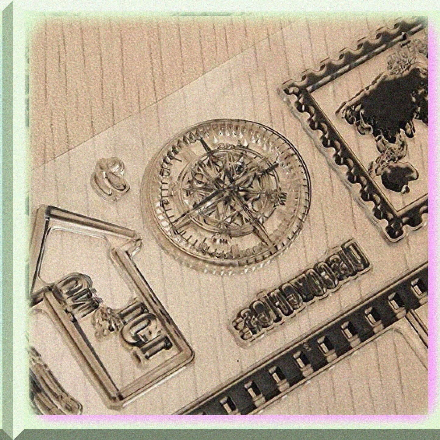 Clear Silicone Earth Map Travel Pattern Stamps 18x14cm