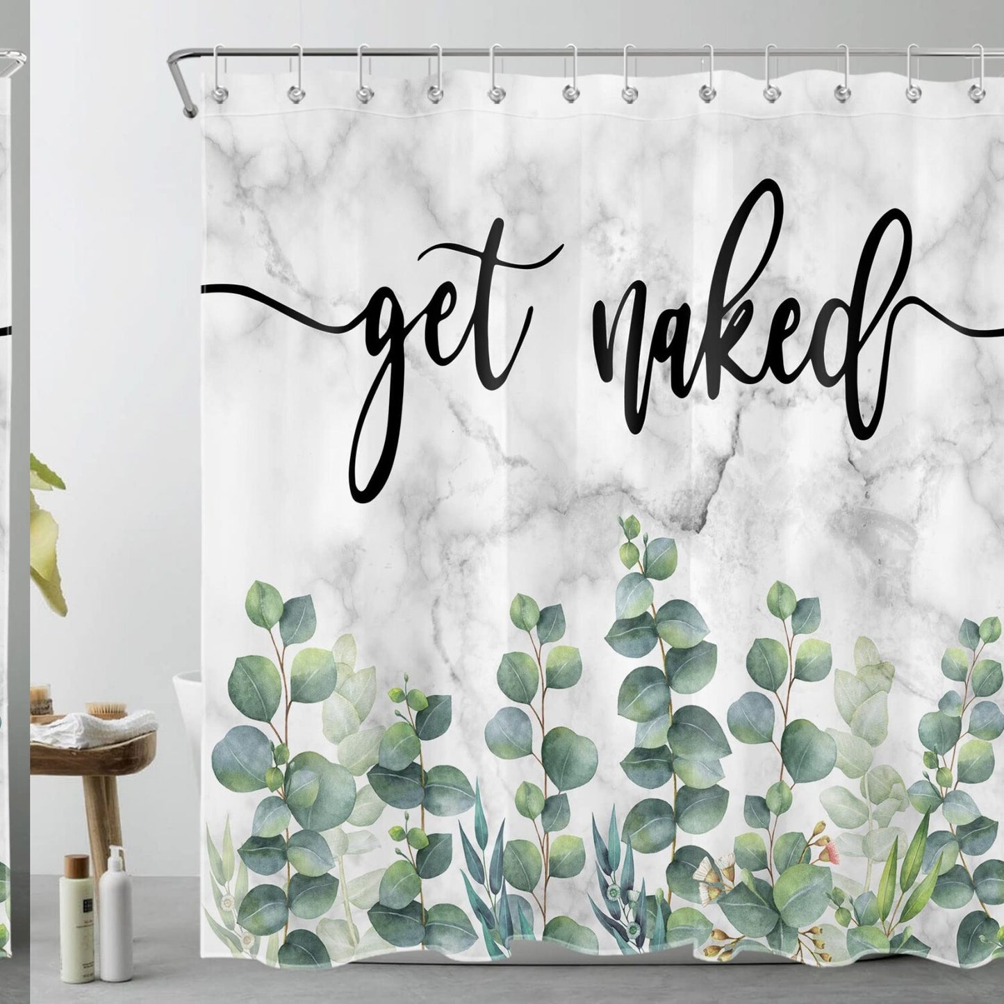 Eucalyptus Leaf Shower Curtain 72x72 Inches