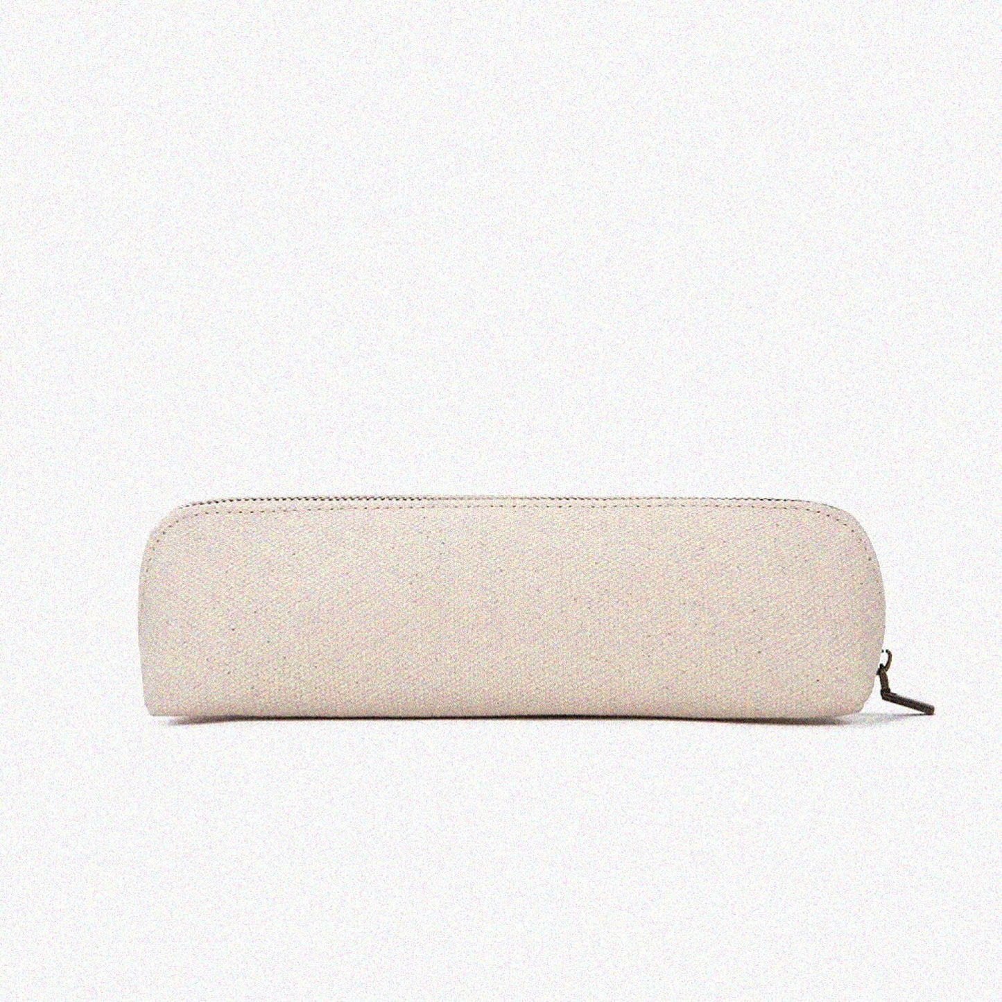 Canvas Pencil Case Cotton Beige 7.48in