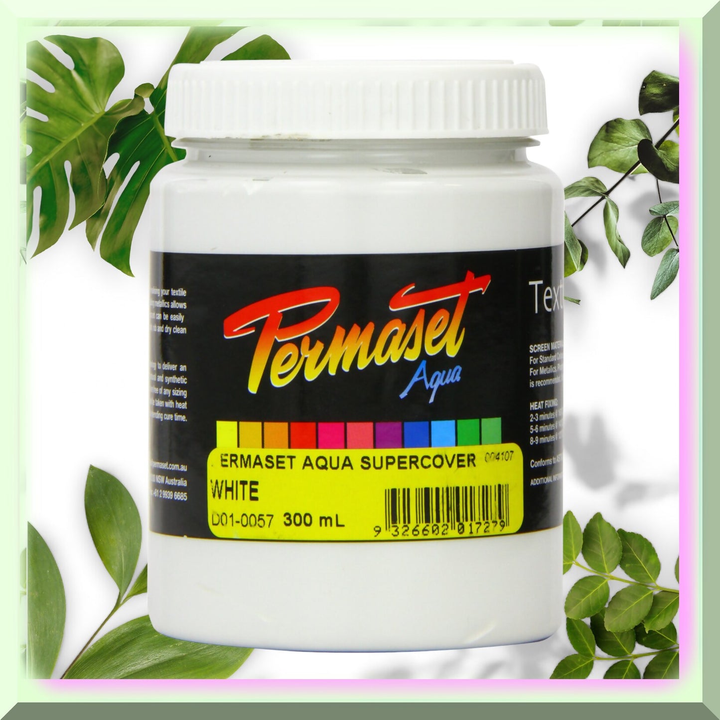 AquaWhite Fabric Ink 300ML White Screenprinting