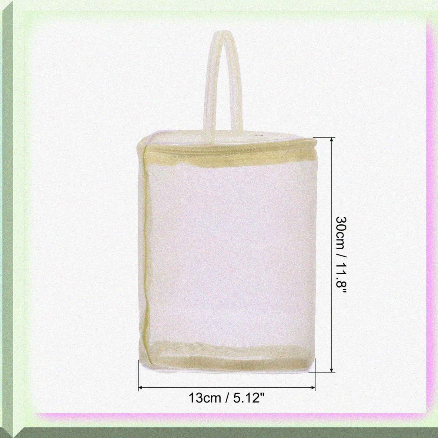 Yarn Storage Bag Beige 13cmx30cm