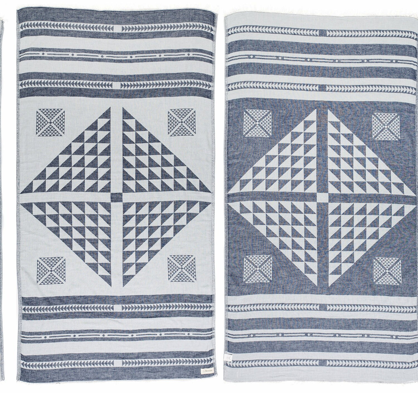 100% Cotton Turkish Dual Layer Towel 37x70 Dark Blue