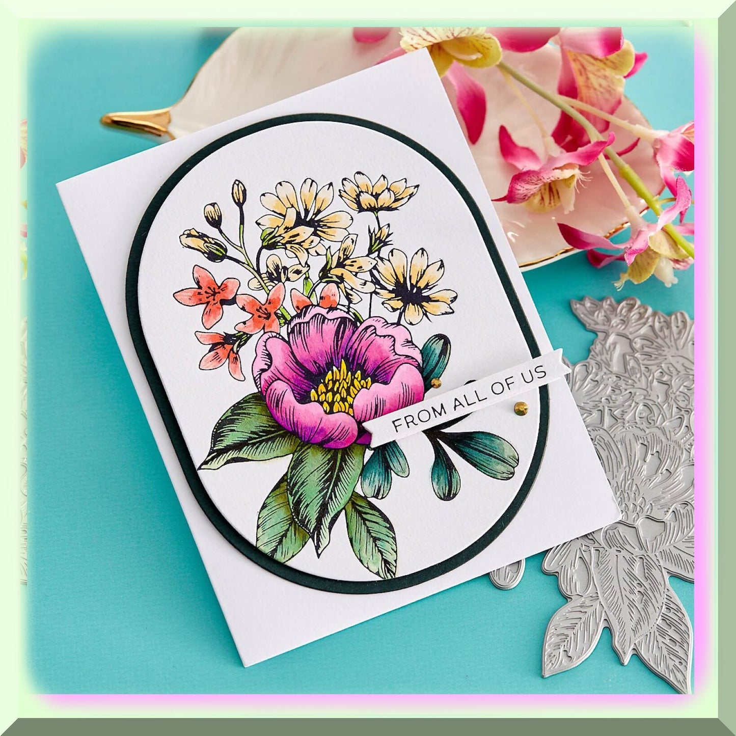 Metallic Bloom Impressions Letterpress Plate