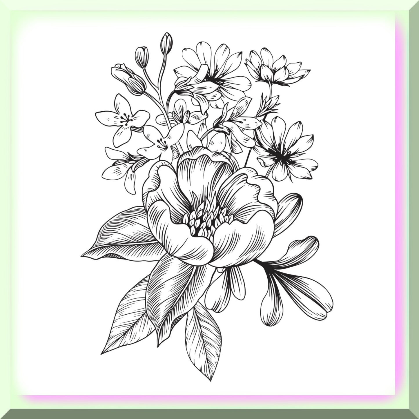 Metallic Bloom Impressions Letterpress Plate